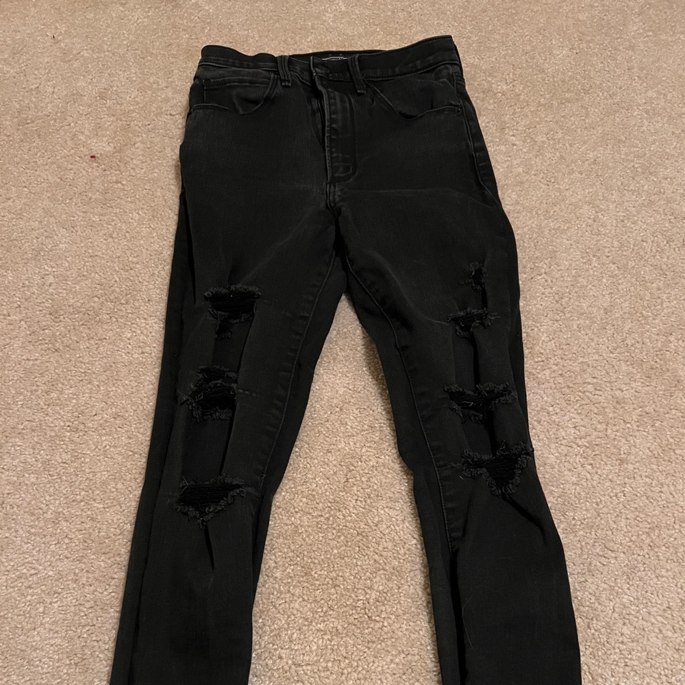 Black ripped jeans